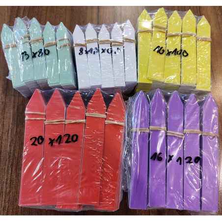 Etykiety wtykane PVC 1,6x 10 cm kolor 100 szt.